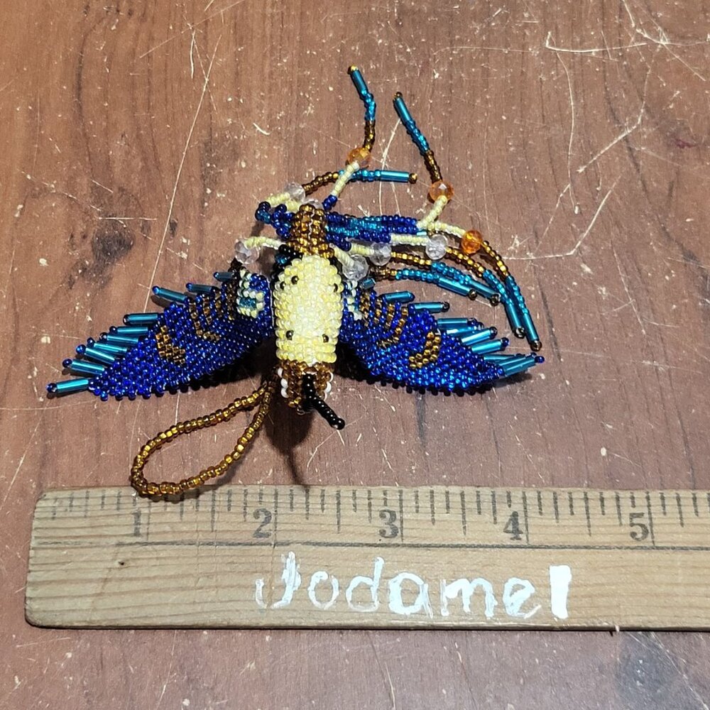 Beaded Hummingbird Ornament Mayan Arts - Picture 9 of 11